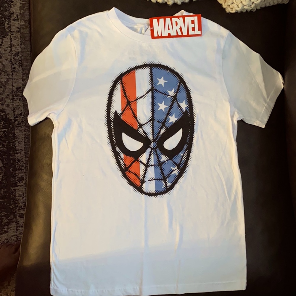 MARVEL Spider-Man Boy’s T-Shirt, White, Size  XLarge, NWT
